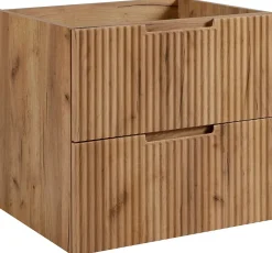 Furnidea Meuble de salle de bain suspendu sous vasque VENA chêne 60 cm