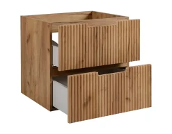 Furnidea Meuble de salle de bain suspendu sous vasque VENA chêne 60 cm