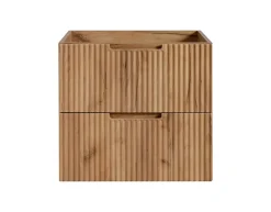 Furnidea Meuble de salle de bain suspendu sous vasque VENA chêne 60 cm