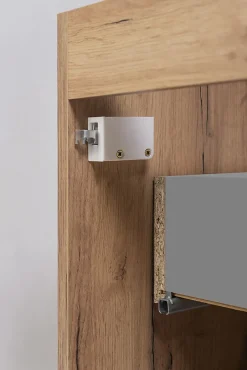 Furnidea Meuble de salle de bain suspendu sous vasque VENA chêne 60 cm