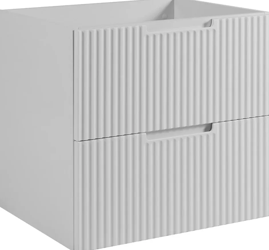 Furnidea Meuble de salle de bain suspendu sous vasque VENA blanc 60 cm* Meuble Sous Lavabo