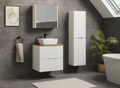 Furnidea Meuble de salle de bain suspendu sous vasque VENA blanc 60 cm* Meuble Sous Lavabo