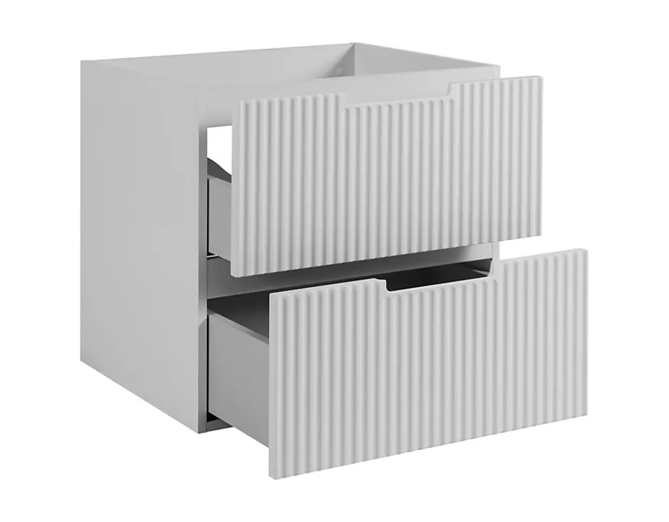 Furnidea Meuble de salle de bain suspendu sous vasque VENA blanc 60 cm* Meuble Sous Lavabo