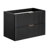 Furnidea Meuble de salle de bain suspendu sous lavabo ADEL NOIR 80 cm* Meuble Sous Lavabo