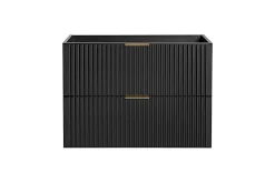Furnidea Meuble de salle de bain suspendu sous lavabo ADEL NOIR 80 cm* Meuble Sous Lavabo