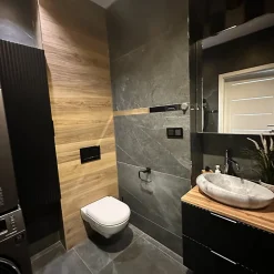 Furnidea Meuble de salle de bain suspendu sous lavabo ADEL NOIR 80 cm* Meuble Sous Lavabo