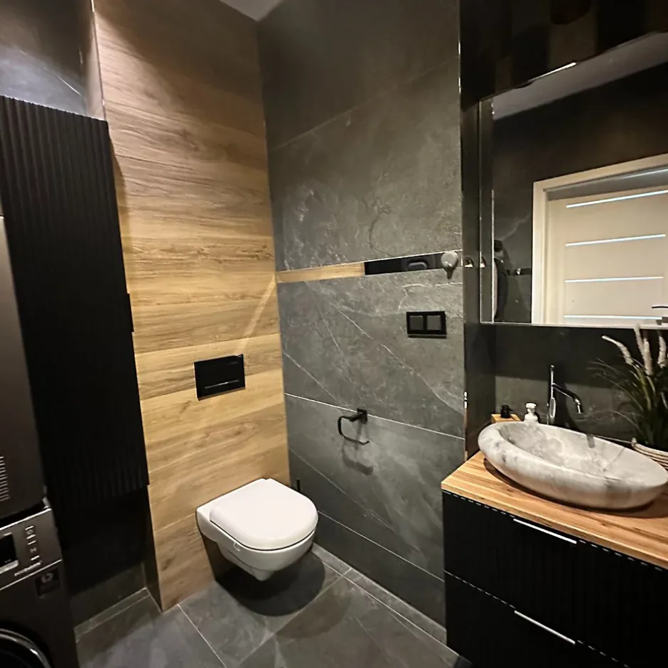 Furnidea Meuble de salle de bain suspendu sous lavabo ADEL NOIR 80 cm* Meuble Sous Lavabo