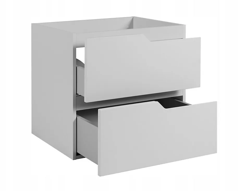 Furnidea Meuble de salle de bain suspendu sous vasque MODERN blanc 60 cm* Meuble Sous Lavabo