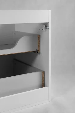 Furnidea Meuble de salle de bain suspendu sous vasque MODERN blanc 60 cm* Meuble Sous Lavabo