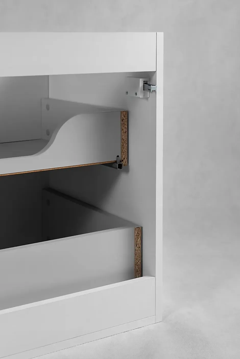 Furnidea Meuble de salle de bain suspendu sous vasque MODERN blanc 60 cm* Meuble Sous Lavabo