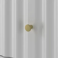 Furnidea Meuble de salle de bain sous vasque suspendu AQUA blanc 60 cm façades rainurées