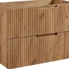 Furnidea Meuble de salle de bain suspendu sous vasque VENA chêne 80 cm* Meuble Sous Lavabo