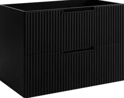 Furnidea Meuble de salle de bain suspendu sous vasque VENA noir 80 cm