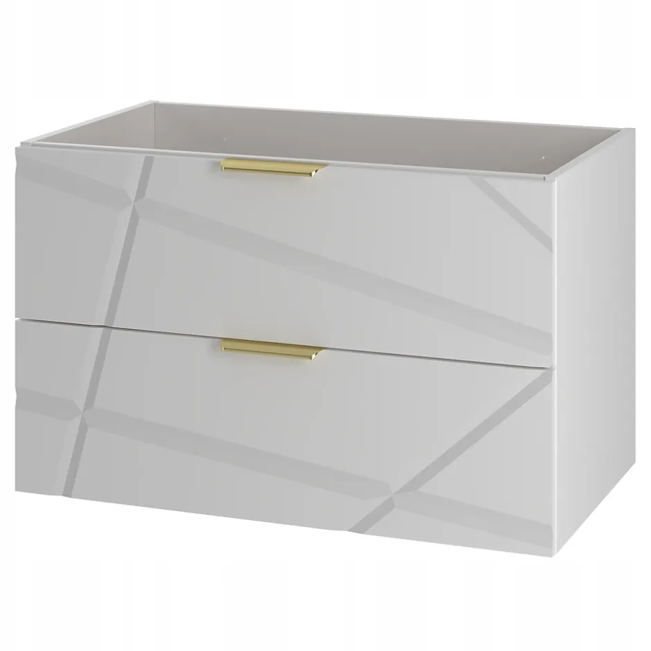 Furnidea Meuble de salle de bain sous vasque suspendu RADOM 80 cm blanc mat