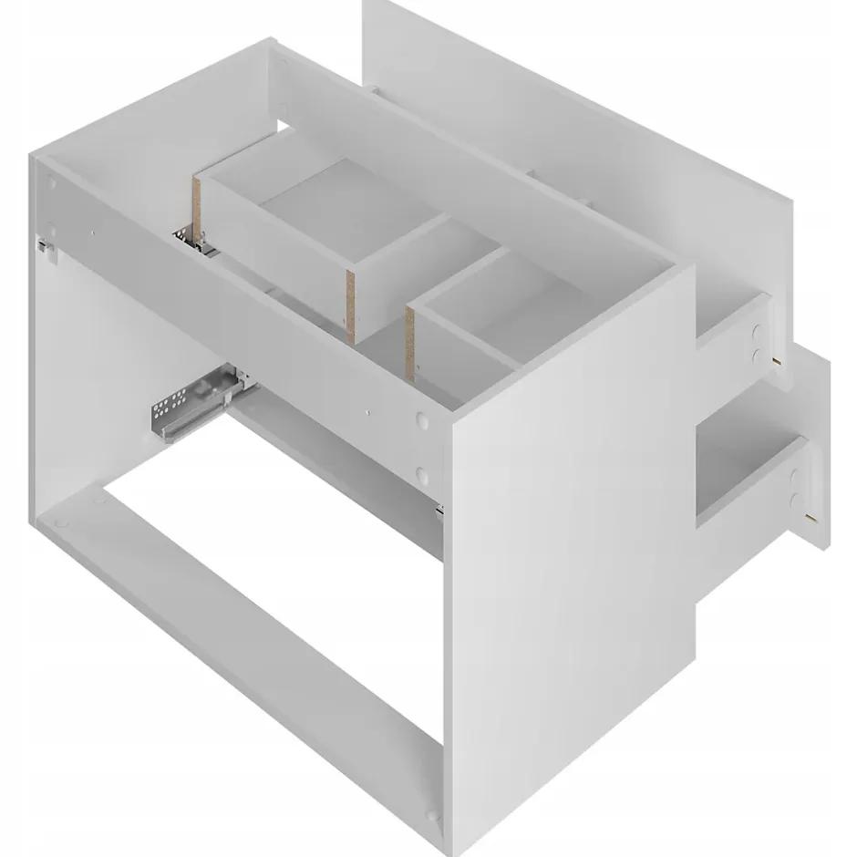 Furnidea Meuble de salle de bain sous vasque suspendu RADOM 80 cm blanc mat