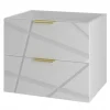 Furnidea Meuble de salle de bain sous vasque suspendu RADOM 60 cm blanc mat* Meuble Sous Lavabo