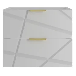 Furnidea Meuble de salle de bain sous vasque suspendu RADOM 60 cm blanc mat* Meuble Sous Lavabo