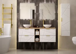 Furnidea Meuble de salle de bain sous vasque suspendu RADOM 60 cm blanc mat* Meuble Sous Lavabo