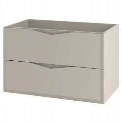 Furnidea Meuble de salle de bain sous vasque suspendu DELCA cachemire 80 cm