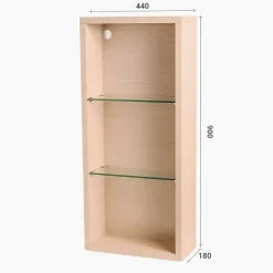 Autres Meuble de salle de bain étagère de rangement murale 90 x 44 x 18 cm bois couleur chêne CEDAM* Etagère Salle De Bains
