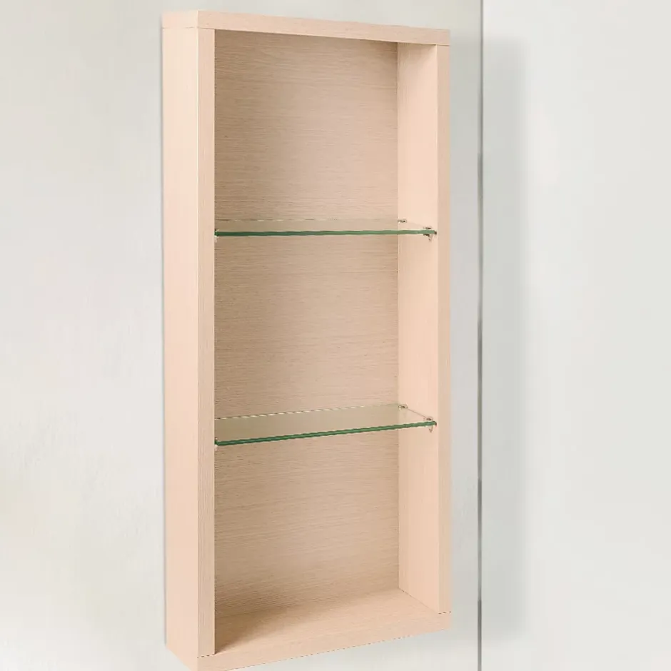Autres Meuble de salle de bain étagère de rangement murale 90 x 44 x 18 cm bois couleur chêne CEDAM* Etagère Salle De Bains