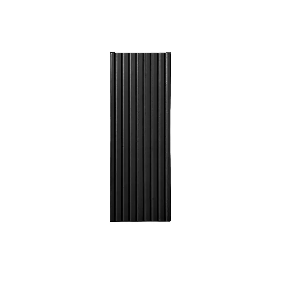Meublorama Meuble de salle de bain VANO 1 porte Noir mat L20 x P18 x H57 cm Meuble suspendu
