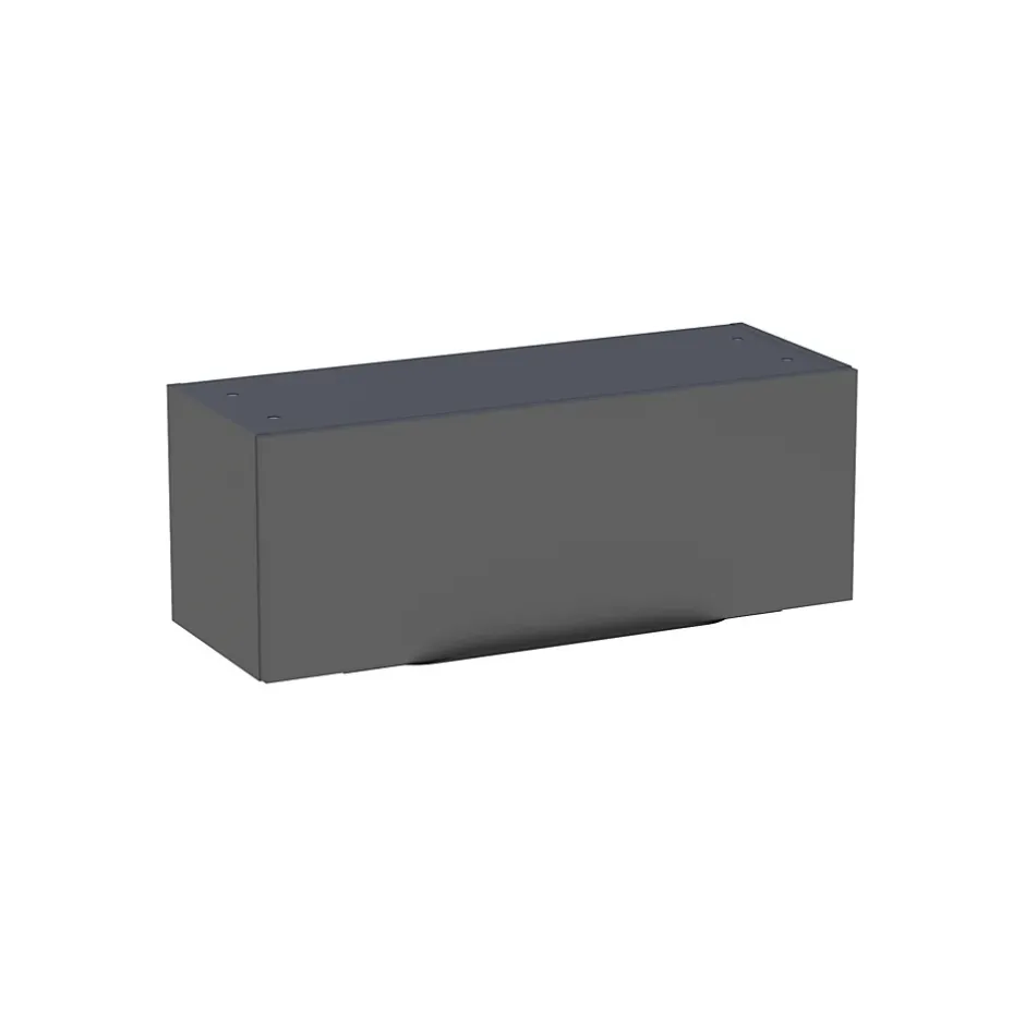 Meuble de salle de bains haut gris anthracite brillant l.80 x H.30 x P.30 cm, Pamili