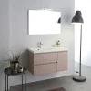 Kiamami Valentina Meuble De Salle De Bains 90 Cm Avec Lavabo En Résine De Marbre, Profondeur 39 Cm Malaga* Ensemble Meuble De Salle De Bains