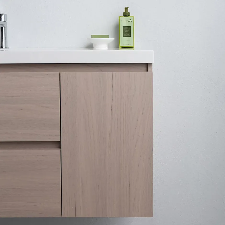 Kiamami Valentina Meuble De Salle De Bains 90 Cm Avec Lavabo En Résine De Marbre, Profondeur 39 Cm Malaga* Ensemble Meuble De Salle De Bains