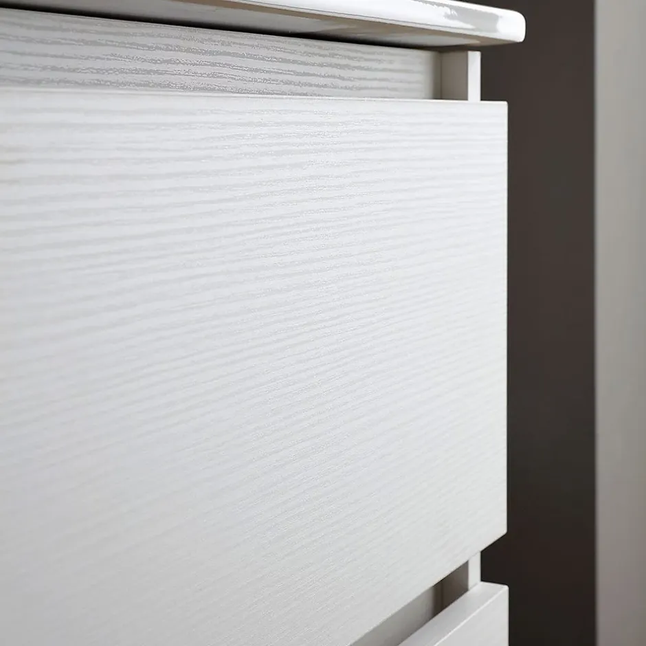Kiamami Valentina Meuble De Salle De Bains Suspendu 80Cm Blanc Avec Lavabo En Céramique Et Miroir - Bilbao* Ensemble Meuble De Salle De Bains