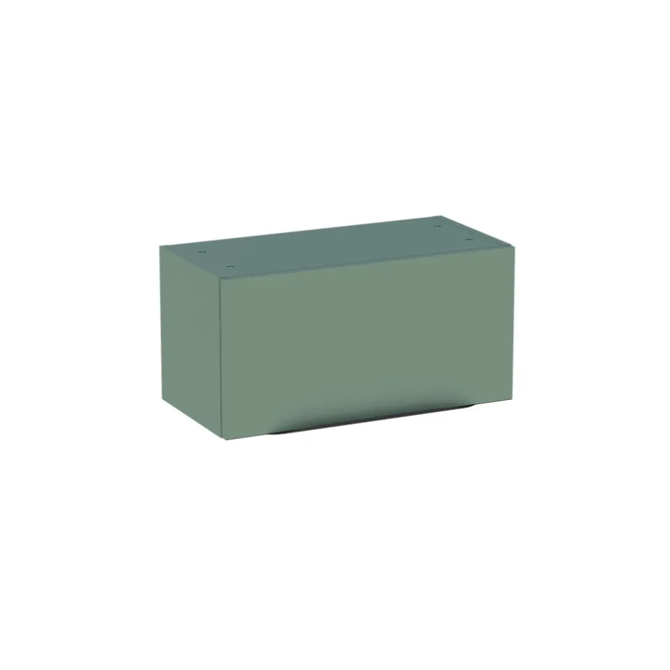 Meuble de salle de bains haut vert sauge mat l.60 x H.30 x P.30 cm, Pamili