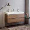 Kiamami Valentina Meuble De Salle De Bains Suspendu 120Cm Tiroirs Et Lavabo 1 Cuve Sans Miroir - Valentina