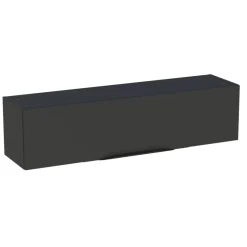 Meuble de salle de bains haut noir mat l.120 x H.30 x P.30 cm, Pamili