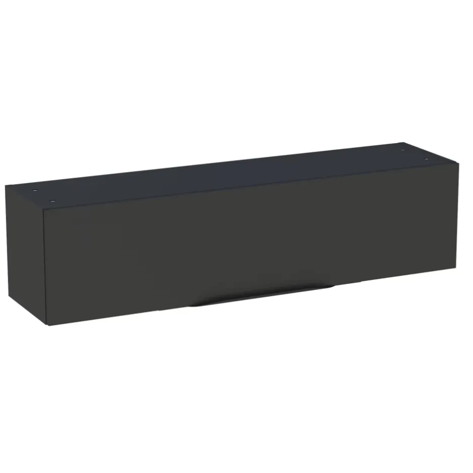 Meuble de salle de bains haut noir mat l.120 x H.30 x P.30 cm, Pamili