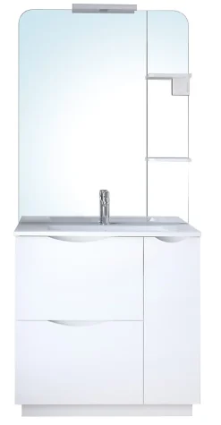 Ondee Meuble de salle de bains à poser H.185 x l.80 cm, blanc, Palermo
