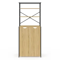 IDMarket Meuble dessus machine à laver fermé DETROIT design industriel* Armoire De Salle De Bains