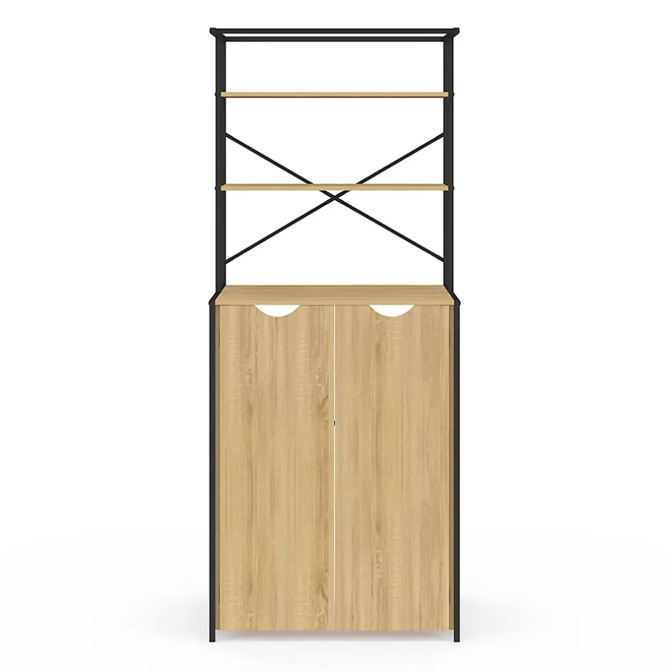 IDMarket Meuble dessus machine à laver fermé DETROIT design industriel* Armoire De Salle De Bains