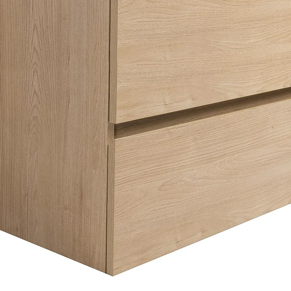 Bain-Bain Meuble double Prémonté sous vasque Bois 120Cm SAYA -