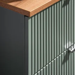 Petits-Meubles Meuble double vasque 140cm 4 tiroirs Jade Vert et Bois* Meuble Vasque