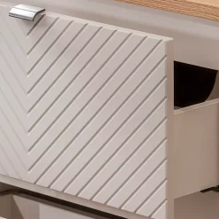 Petits-Meubles Meuble double vasque 140cm 4 tiroirs 1 porte Manoa Cachemire et bois* Meuble Vasque