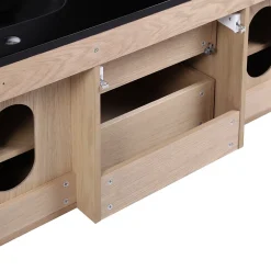 Mob-In Meuble double vasque 140cm chêne STUDIO suspendu