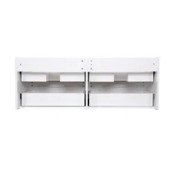 Mob-In Meuble double vasque 120cm SORRENTO Blanc + colonne* Ensemble Meuble De Salle De Bains