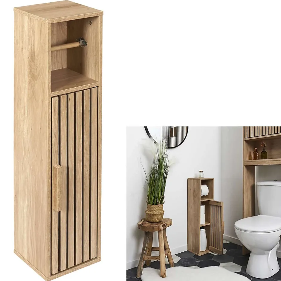The Home Deco Factory Meuble dérouleur de papier toilette Saulk* Armoire De Toilette