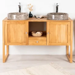 Wanda Collection Meuble en teck salle de bain Théa 130 cm
