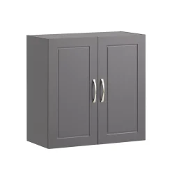 Sobuy Meuble Haut Armoire de Toilettes Salle de Bain Suspendue, 2 Portes, FRG231-DG,* Armoire De Toilette|Meuble De Salle De Bains Faible Profondeur