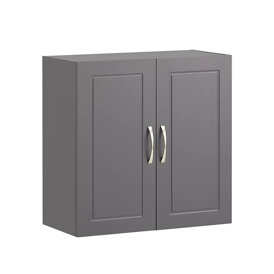 Sobuy Meuble Haut Armoire de Toilettes Salle de Bain Suspendue, 2 Portes, FRG231-DG,* Armoire De Toilette|Meuble De Salle De Bains Faible Profondeur
