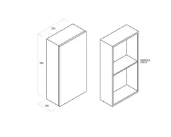 Aqa Design Meuble haut SOLMIRA rose poudré
