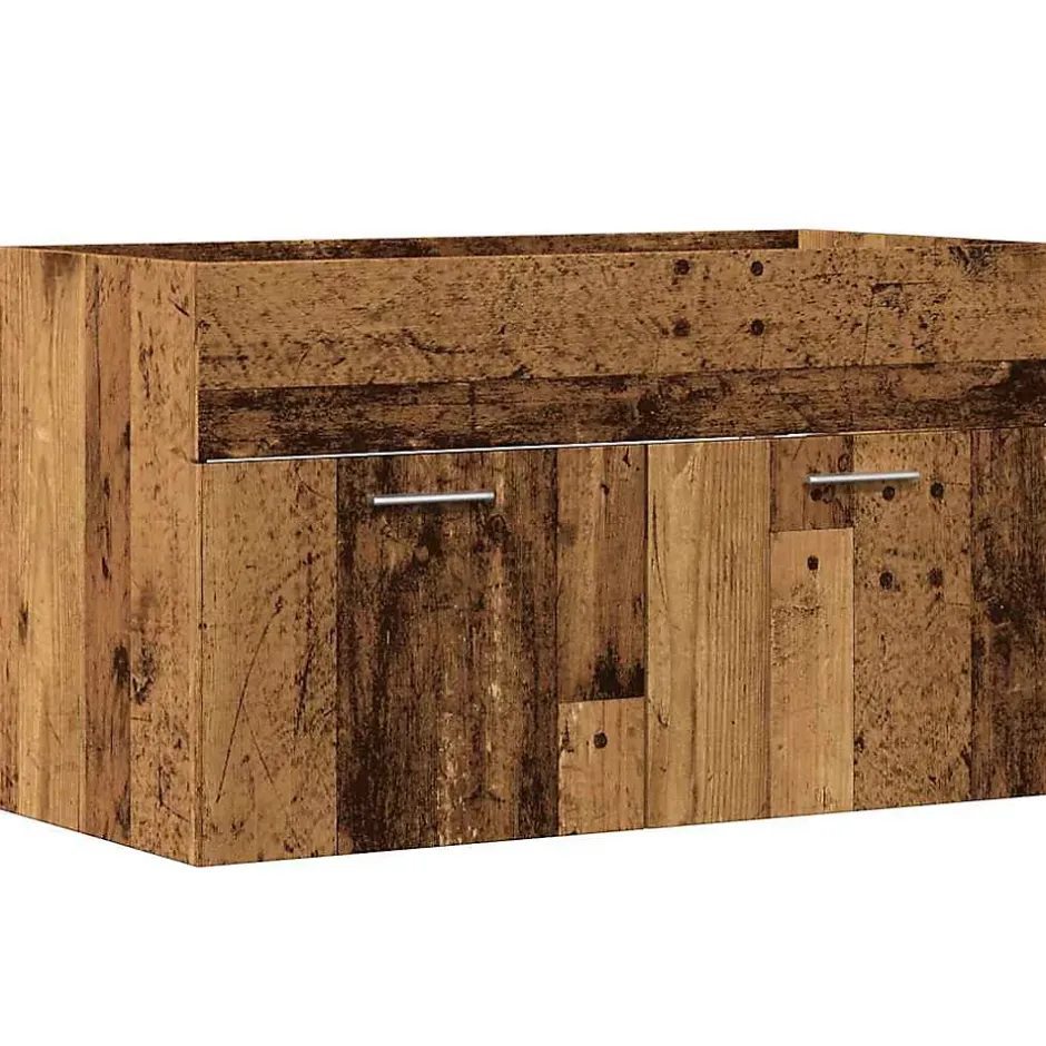 Vidaxl Meuble lavabo de salle de bain vieux bois bois d'ingénierie* Meuble Wc