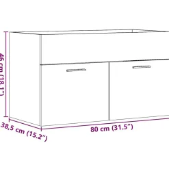 Vidaxl Meuble lavabo de salle de bain vieux bois bois d'ingénierie* Meuble Wc