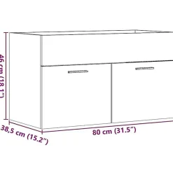 Vidaxl Meuble lavabo de salle de bain vieux bois bois d'ingénierie* Meuble Wc